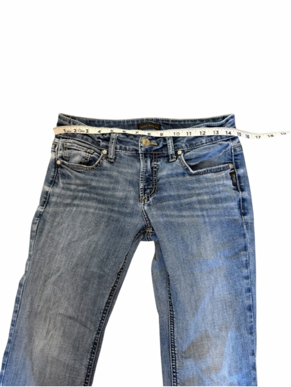 Silver Jeans Co Medium Wash Straight Leg Stretch Denim Jeans Women’s 29 - Picture 7 of 12